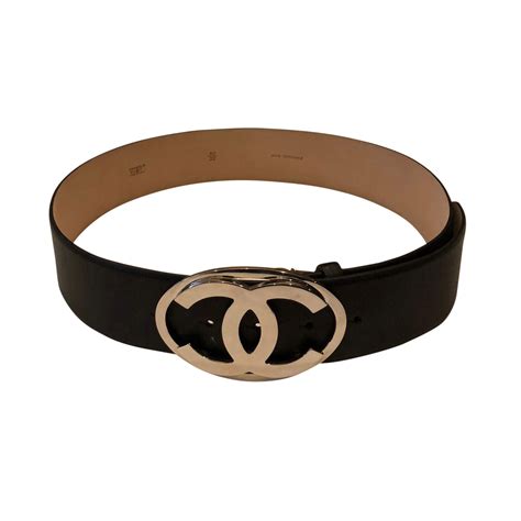 chanel black leather belt with logo|chanel belt original.